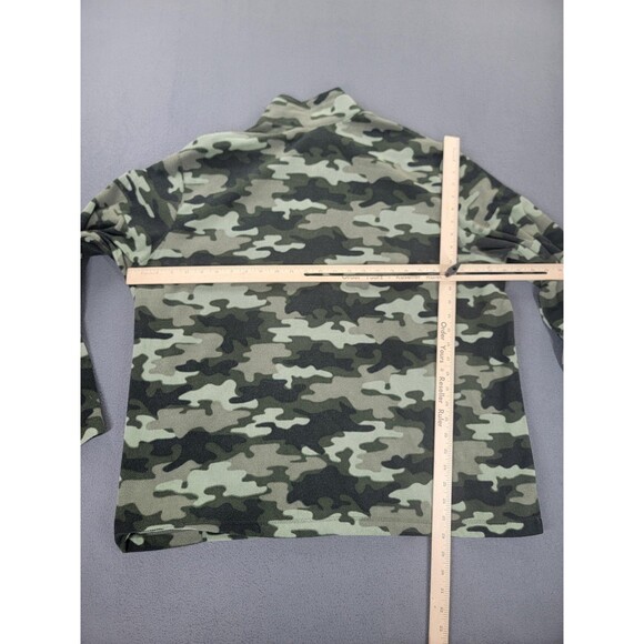 Eddie Bauer First Ascent Pullover Mens 2XL Green Camo Fleece Quarter Zip Pocket - Picture 9 of 12